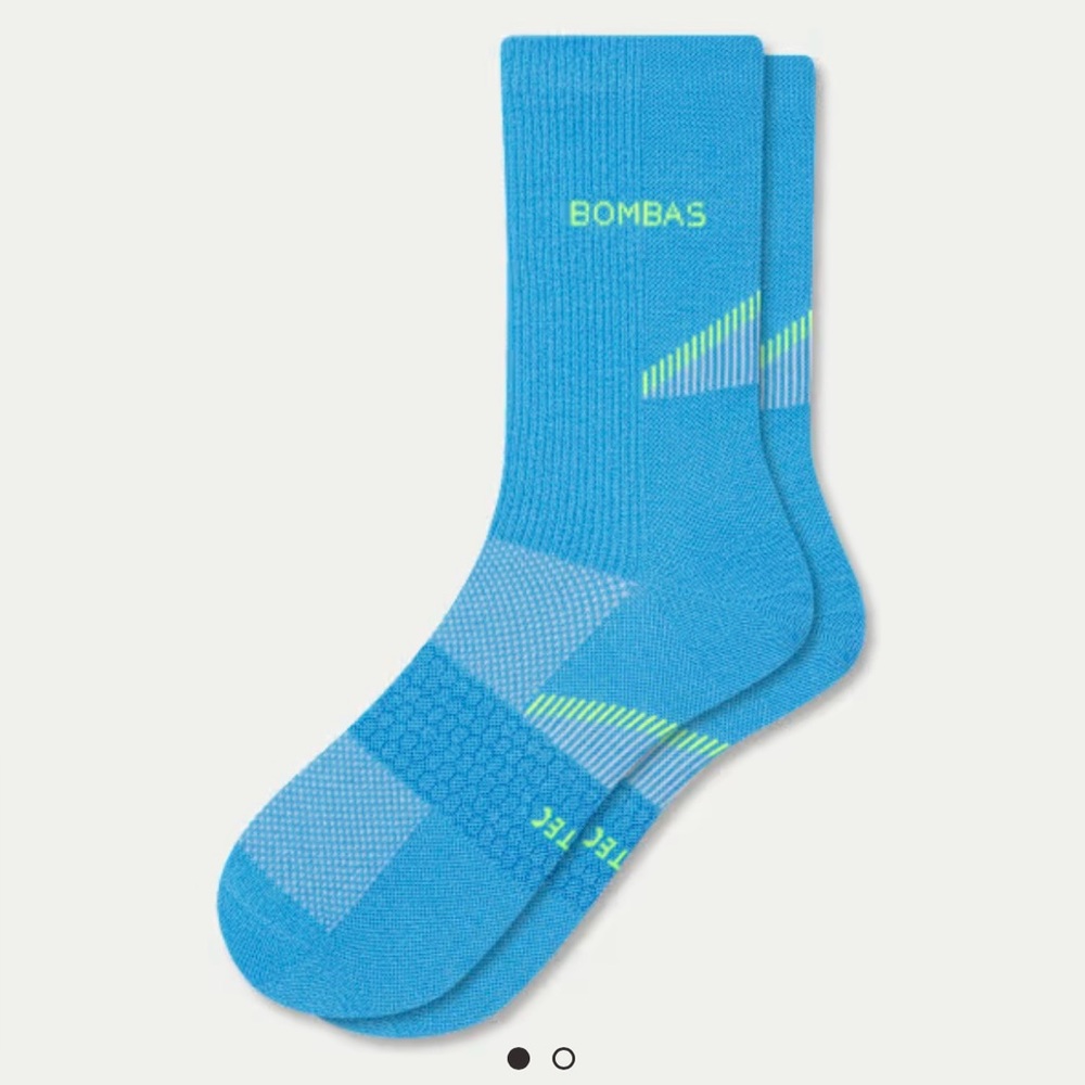 Bombas Women's Lightweight Athletic Half Calf Socks - Tropic Blue - Size M